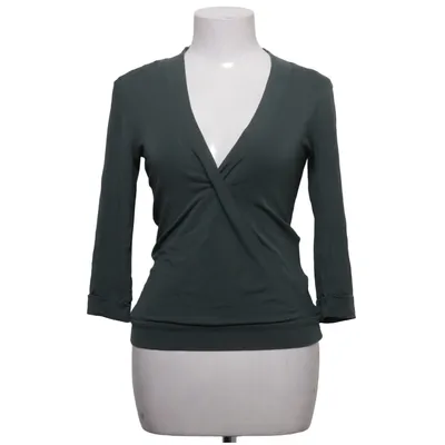 Wrap blouse (Green) from Object Elastane, Viscose