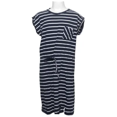 Jurk (Blauw, Wit) van Marine Katoen
