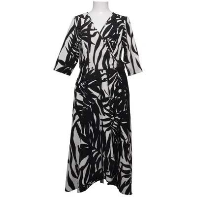 Wikkeljurk (Zwart, Wit) van Fervente Elastaan, Polyester, Viscose