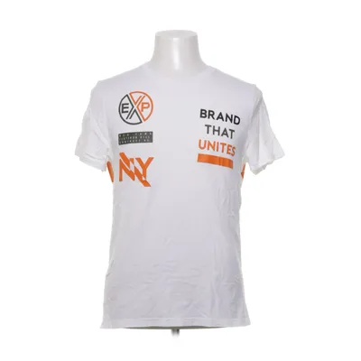 T-shirt (Vit, Orange, Svart) från EXP Bomull