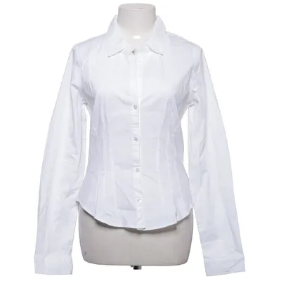Shirt (Wit) van Pull & Bear Katoen, Elastaan