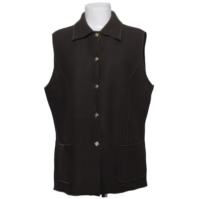 Gilet (Marron) de Frankenwälder Polyamide, Laine