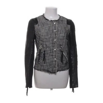 Veste (Noir, Blanc) de Rebecca Taylor Coton, Élasthane, Cuir, Lin, Polyamide, Polyester, Viscose, Laine