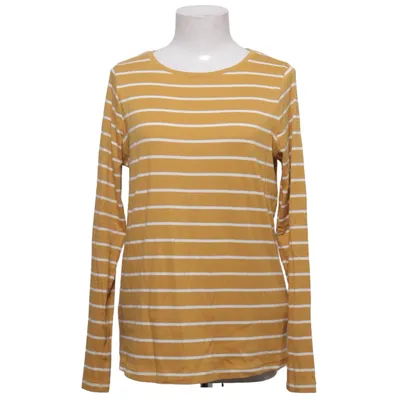 Långärmad t-shirt (Brun, Vit) från Gina Bomull, Elastan, Modal