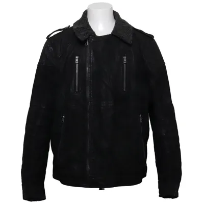 Shearling Jacke (Schwarz) von Angelo Litrico Leder