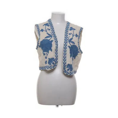 Ytterväst (Beige, Blå) från Zara Bomull, Polyester