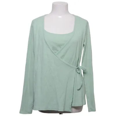 Wrap blouse (Green) from Heartbeats Cotton, Elastane