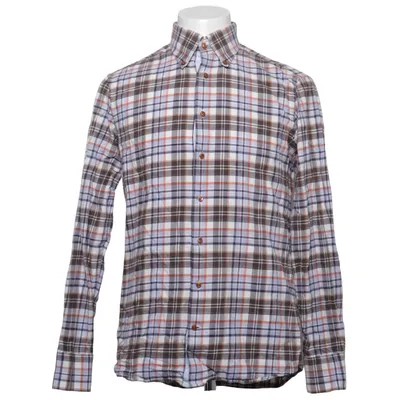 Shirt (Brown, Blue, White) from Stenströms Cotton