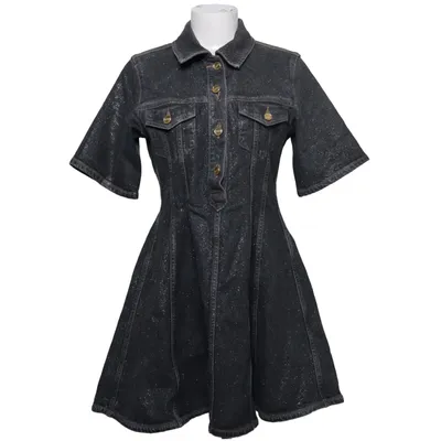 Robe en jean (Noir) de Ganni Élasthane, Coton biologique