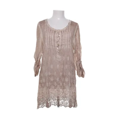 Jurk (Beige, Lila) van Flash Katoen, Zijde