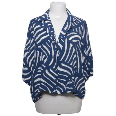 Short sleeve shirt (Blue, White) from H&M Viscose