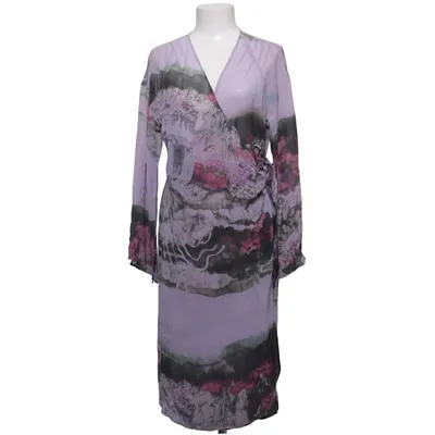 Robe portefeuille (Violet, Multicolore) de Tone Barker Silk Soie