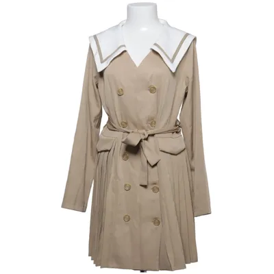 Trenchcoat (Beige, Vit) från Dazy Elastan, Polyester