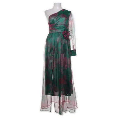 Maxi dress (Green, Pink) Polyester