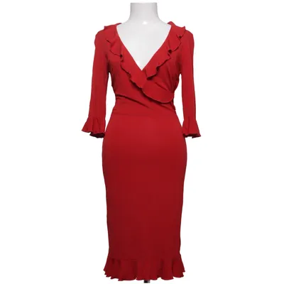 Wrap dress (Red) from Moda International Polyester, Viscose
