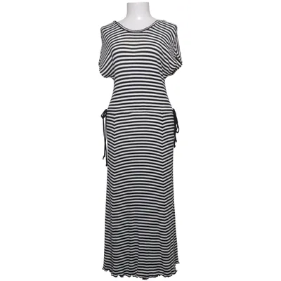 Maxi jurk (Zwart, Wit) van Diorella Elastaan, Viscose