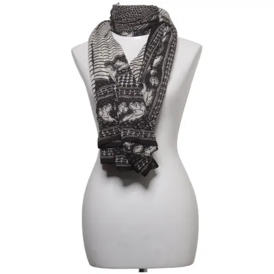 Shawl (Black, White) from Jim Thompson Polyester