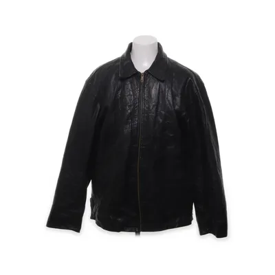 Leren jack (Zwart) van Jack & Jones Acetaat, Leer