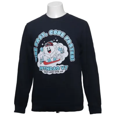 Sweatshirt (Blauw) van District Katoen, Polyester