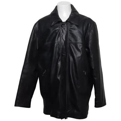 Leren jack (Zwart) van Jack Ashore Polyester