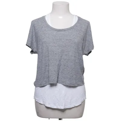 T-shirt (Gray, White) from Mango Sport Cotton, Polyester, Viscose