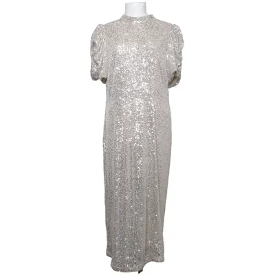 Abendkleid (Beige, Silber) von H&M Elasthan, Polyester