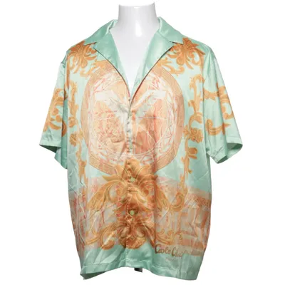 Kortärmad skjorta (Grön, Orange, Flerfärgad) från Carlo Colucci Elastan, Polyester
