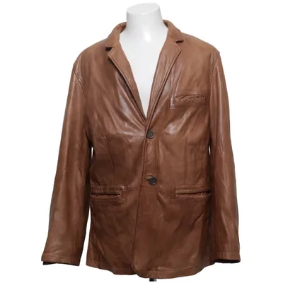 Blazer en cuir (Marron) de Lekra Coton, Cuir