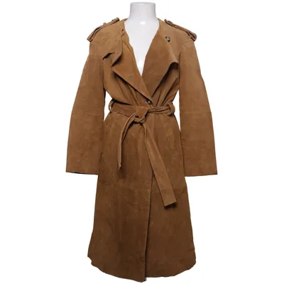 Veste longue en cuir (Marron) de Rockandblue