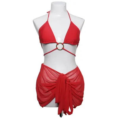 Ensemble de natation (Rouge) Élasthane, Polyamide