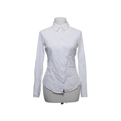 Shirt (Wit) van Zara Katoen, Elastaan, Polyamide
