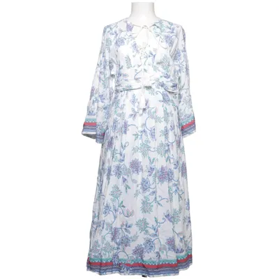 Maxi dress (White, Multicolored) from By Malina Collection Cotton, Viscose