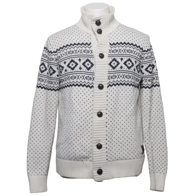 Cardigan (Wit, Blauw) van Ben Sherman Katoen, Merinowol