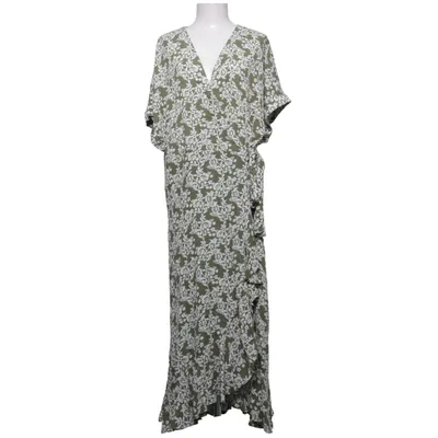 Slå-om-kjole (Grøn, Hvid) fra Izabel London Viscose