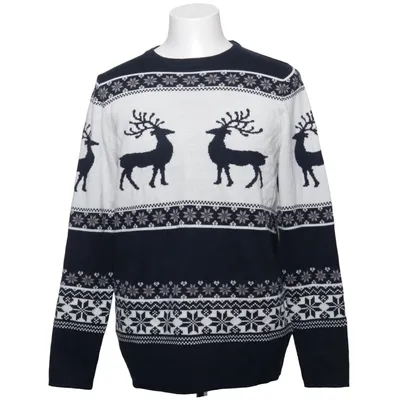 Julesweater (Blå, Hvid, Grå) fra Livergy Akryl