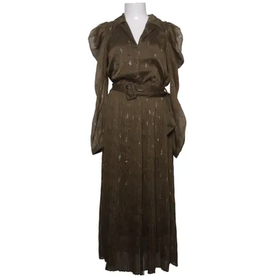 Shirt dress (Brown, Multicolored) from Copenhagen Muse Polyester, Viscose