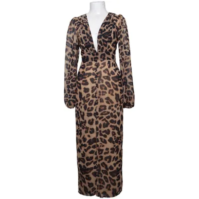 Maxikjole (Brun, Sort) fra F&P Polyester