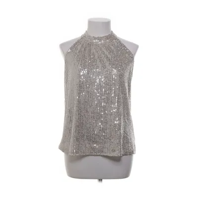 Halterneck top (Beige, Sølv) fra New Collection Elastan, Polyester, Viscose