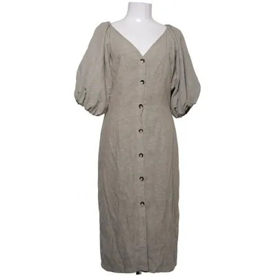 Dress (Beige) from Stylein Cotton, Linen, Polyester