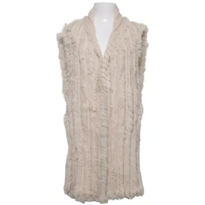 Vest (Beige) from Faber Cashmere, Rabbit fur, Silk, Wool