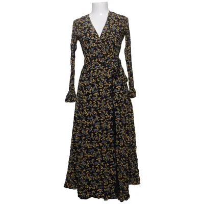 Wrap dress (Black, Yellow) from Ganni Viscose