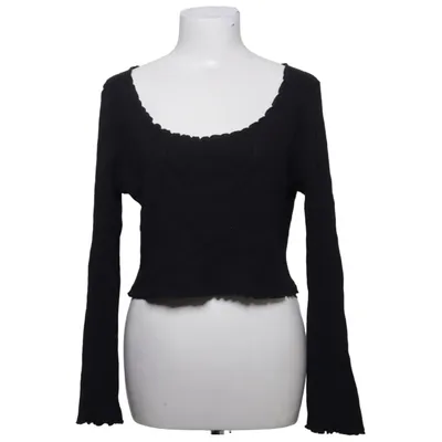 Crop top (Zwart) van Topshop Petite Katoen, Polyester
