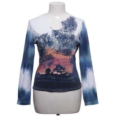 Top (Blue, White, Multicolored) from Faust Cotton, Elastane