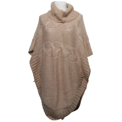 Poncho (Beige) from More & More Acrylic, Alpaca wool