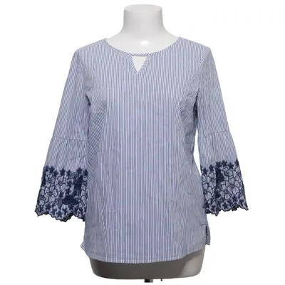 Blouse (Blue, White) from Christian Berg Cotton, Elastane, Polyamide
