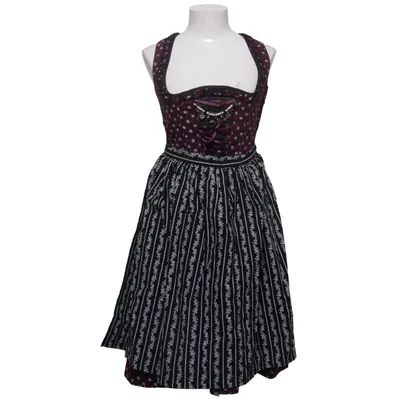 Dirndl (Violet, Noir, Blanc) de Almenrausch Coton
