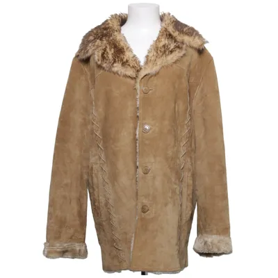 Shearlingjacka (Beige) från Leather Legend Akryl, Skinn, Polyester