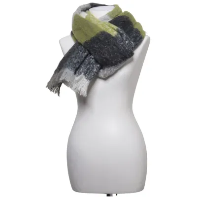 Sjaal (Grijs, Groen) van Lisa Tossa Polyester
