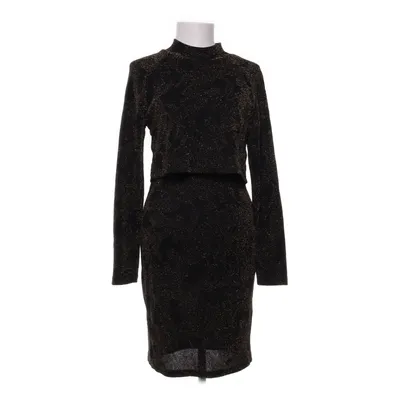 Turtleneck kjole (Sort, Guld) fra Chiara Forthi Milano Polyester, Polyamid, Elastan