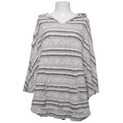 Hoodie (Gray, White) from Dotted Blue Cotton, Polyamide